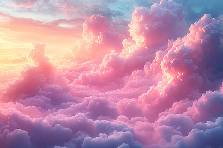 Beautiful sky and clouds in pastel colors, a Background Photo by AlyaAnd