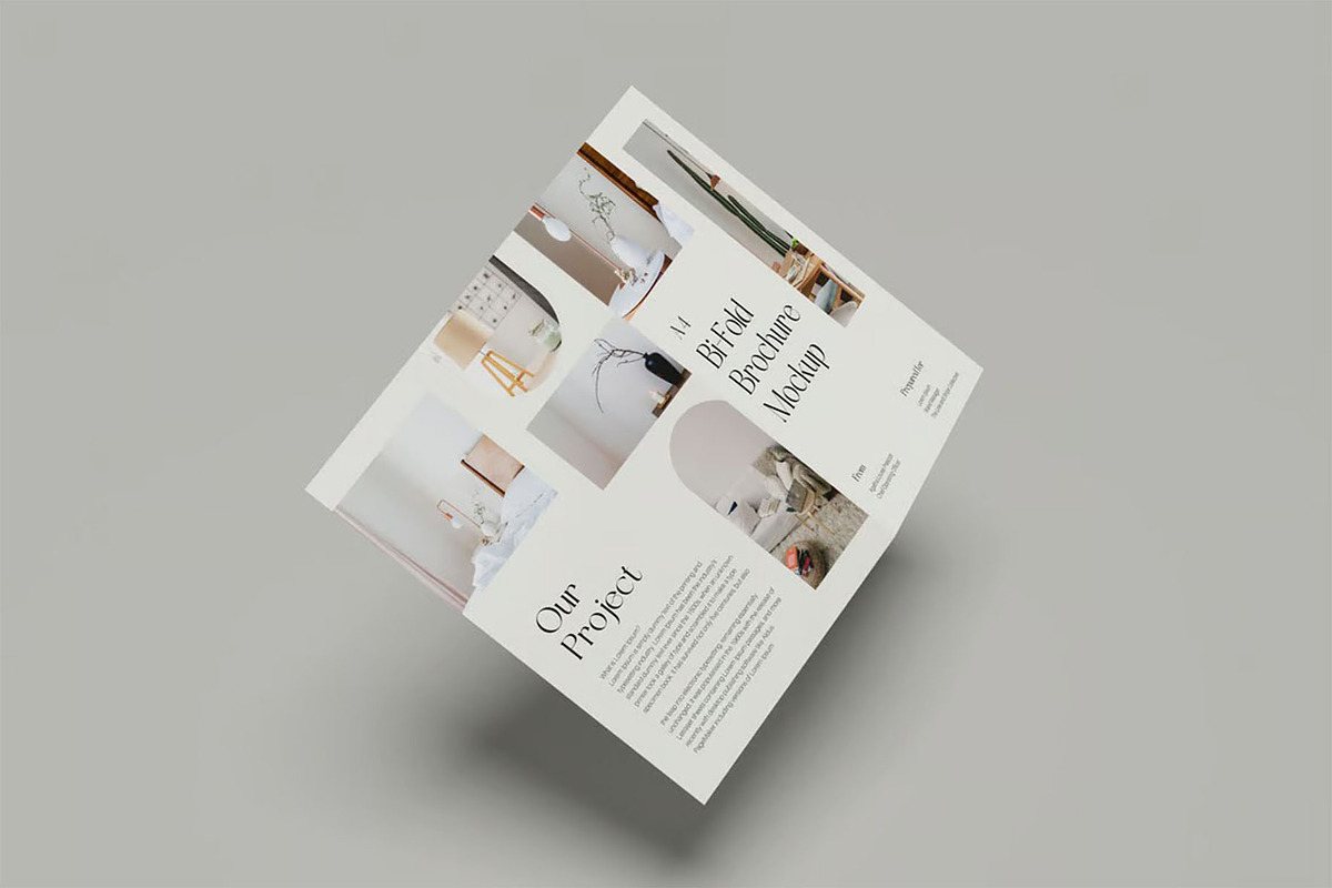 A4 Bi-Fold Brochure Mockup, an Advertising Mockup by zpackcreative (Photo 4 of 5)