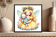 Happy Easter Fairy Sublimation Clipa, an Illustration by DreamCafeArt (Thumbnail 4 of 5)