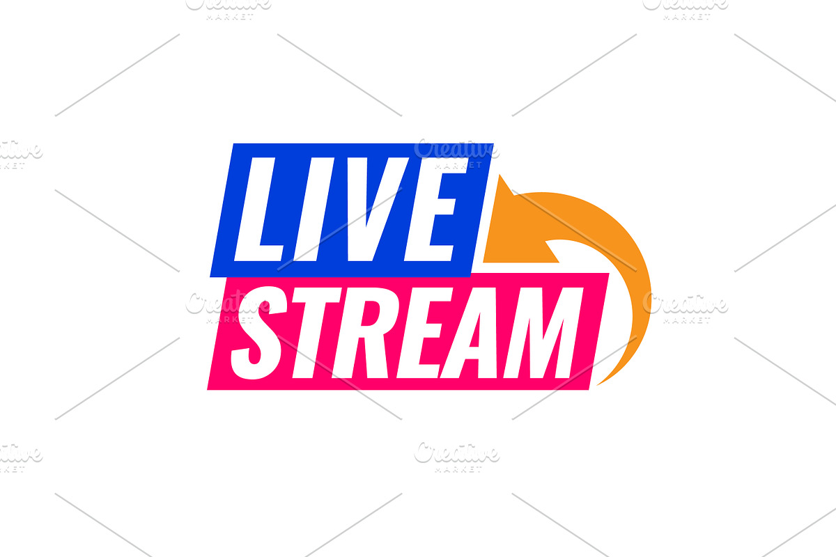 Live stream icon. Symbol or emblem., an Outline Icon by Sunny
