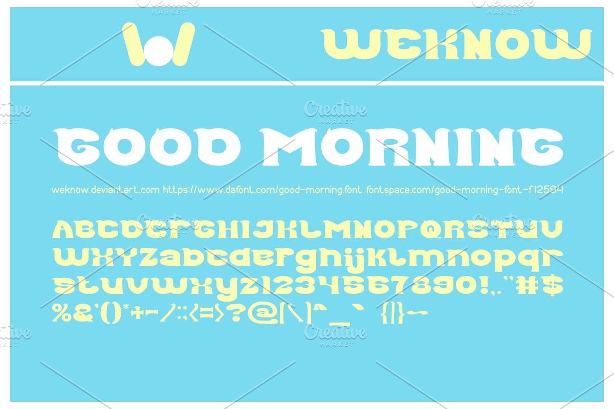 good morning font