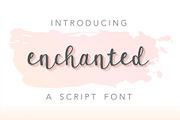 Enchanted: A Script Font, a Script Font by Aesthetic Printables (Thumbnail 1 of 7)