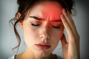 Young Woman Suffering From Severe Headache Pain, a Health & Medical Photo by Davizro's Market