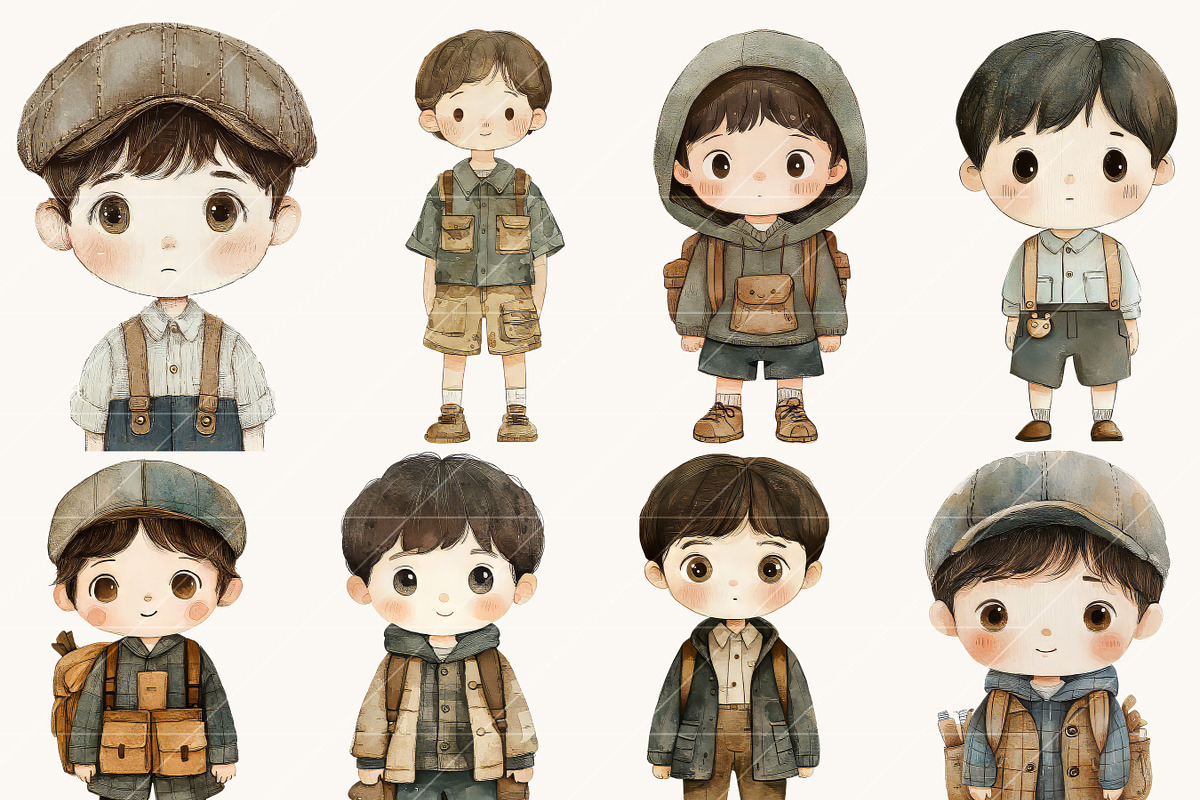 Whimsical Little Boy Clipart, a Person Illustration by Design Scotch (Photo 3 of 8)