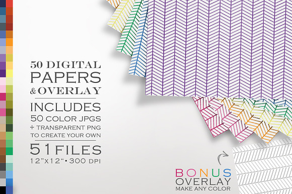 51 Piece Chevron Lines Paper preview 4