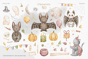 Halloween Bats watercolor clip art, an Illustration by Nastya Brekhova (Thumbnail 3 of 14)