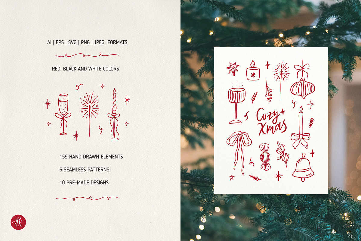Four Seasons Line Art Bundle, a Seasonal Illustration by Alena Koval (Photo 11 of 17)