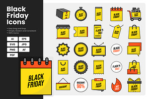Black Friday Icons pack, an Object Graphic by erifqizeicon