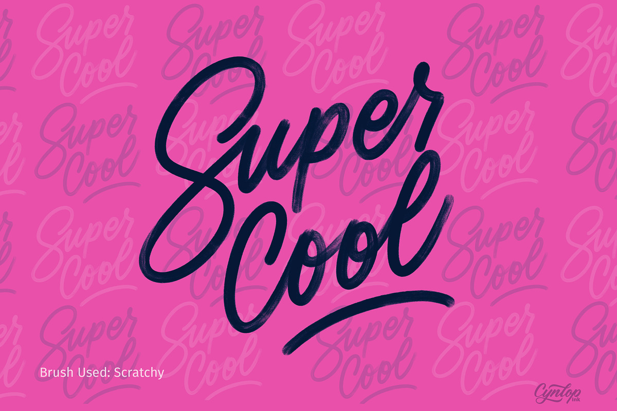 Procreate Lettering Brush Pack 3, a Brush Add-On by Cynlop Ink (Photo 9 of 10)