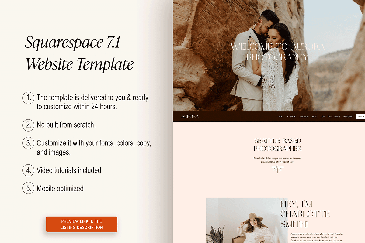 Photographer Squarespace 71 Template, a Websites & App Template by Kseniia_Design (Photo 9 of 9)