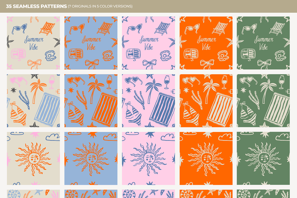 Summer Vibe (Vector Collection), a Seasonal Illustration by PixelAesthetic (Photo 16 of 19)