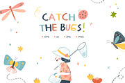 Cute Spring Bugs, a Pattern Graphic by Petit Citizen Design (Thumbnail 1 of 6)