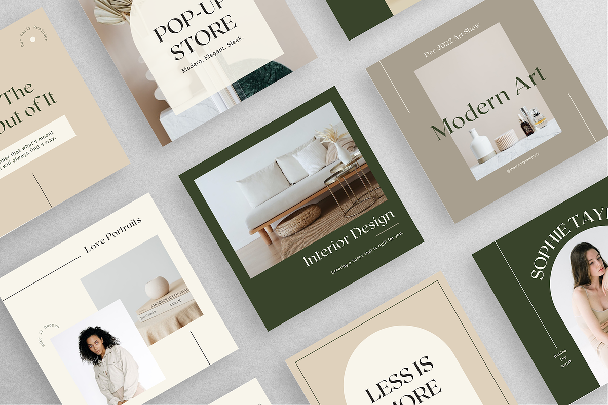 Minimalist Olive Instagram Template, a Social Media Template by thetrendytemplate (Photo 3 of 5)