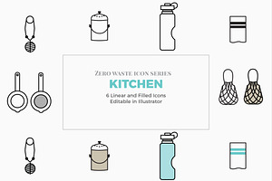 Zero Waste Kitchen Icons