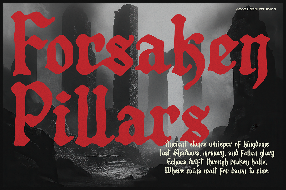 Xirstark | Blackletter Typeface, a Blackletter Font by Denustudios (Photo 4 of 12)