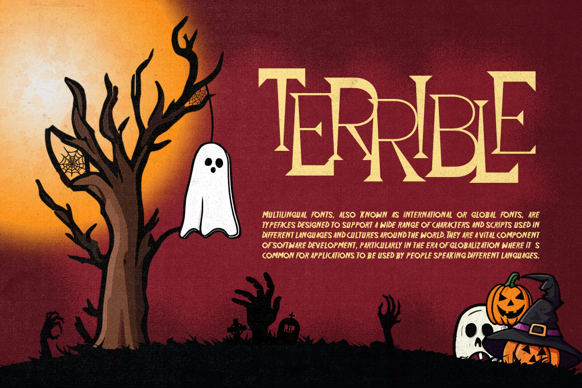 Night Stright - Horror Display Font, a Serif Font by Pandeka Studio (Photo 8 of 9)