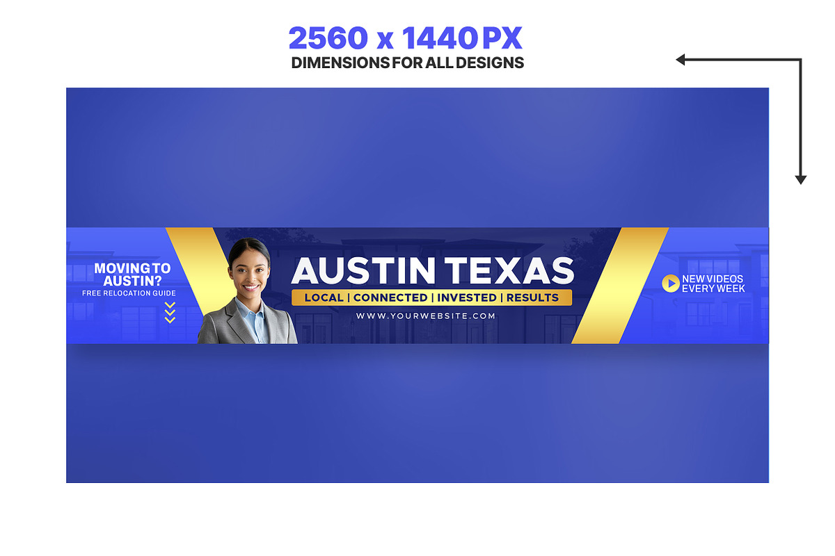 Realtor YouTube Banner Bundle Pack, a Social Media Template by Vaughn Studios (Photo 5 of 7)