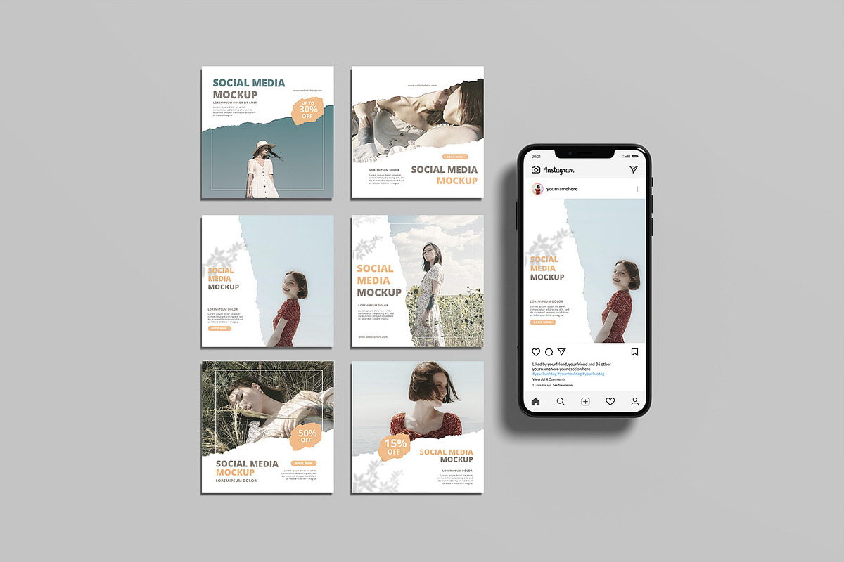 Social Media Mockup, a Device Mockup by ZifaraDesign (Photo 3 of 5)