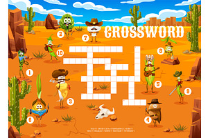 Crossword Quiz With Cowboys