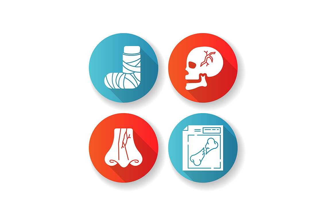 Limb and body injuries icons set, an Icon by bsd studio | Creative Market