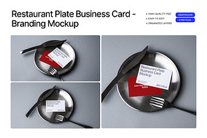Restaurant Business Card Mockup, a Product Mockup by graphicook