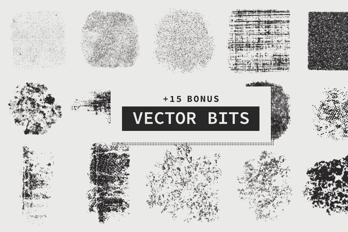 2-Ton Halftones Texture Pack, a Texture Graphic by StockMamba