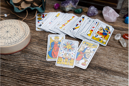 Fortune telling on tarot cards, an Abstract Photo by Neirfy