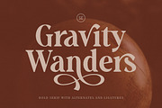 Gravity Wanders - Stylish Bold Serif, a Serif Font by Sarid Ezra (Thumbnail 1 of 12)