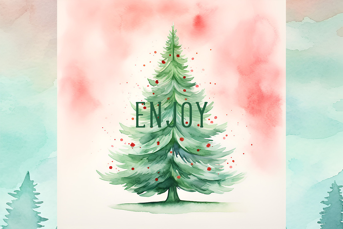 Watercolor Backgrounds. Winter, a Background Graphic by MuzaArtStudio (Photo 6 of 6)