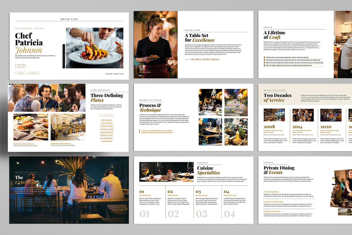 Culinary Portfolio Presentation, a Presentation Template by MightyDesign (Photo 1 of 7)