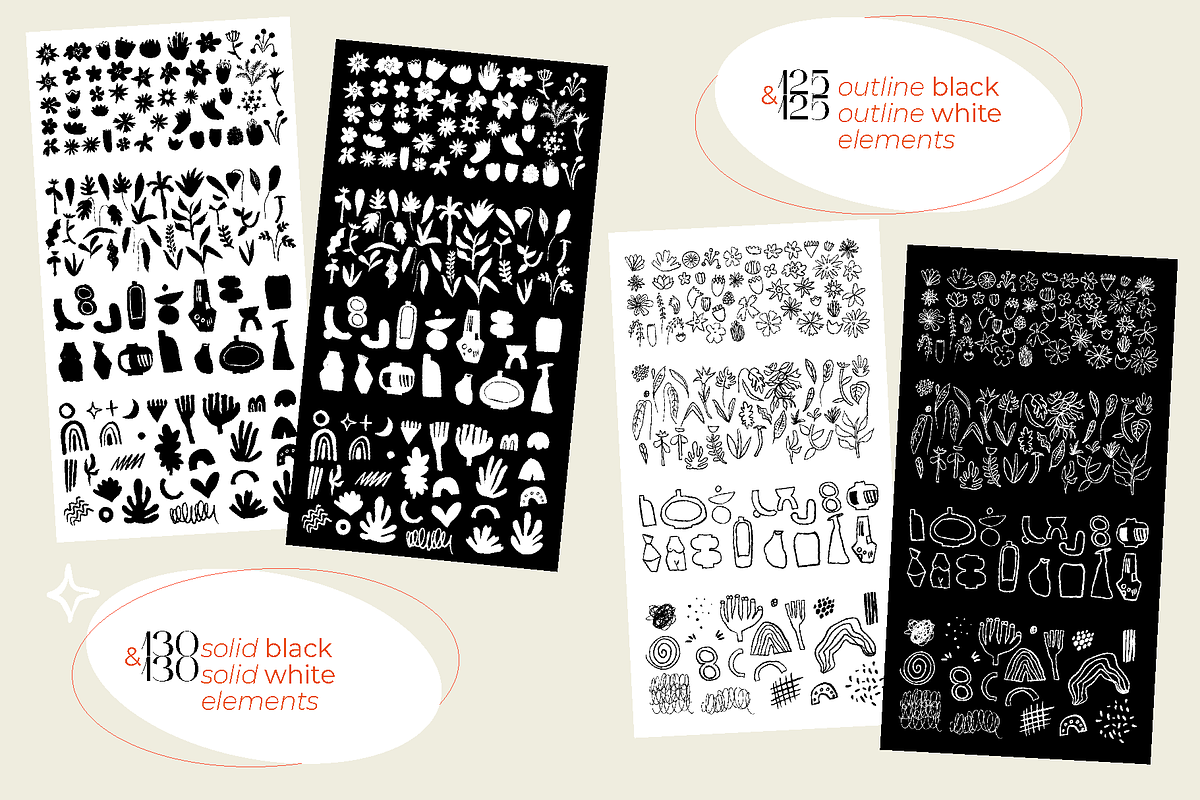 Abstract Floral clip arts & patterns, a Pattern Graphic by PixelAesthetic (Photo 12 of 13)