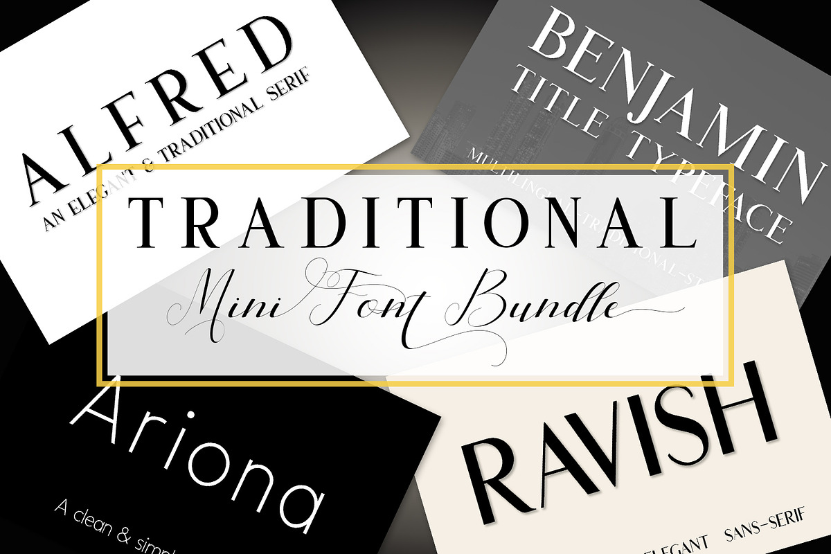 Traditional Mini Font Bundle