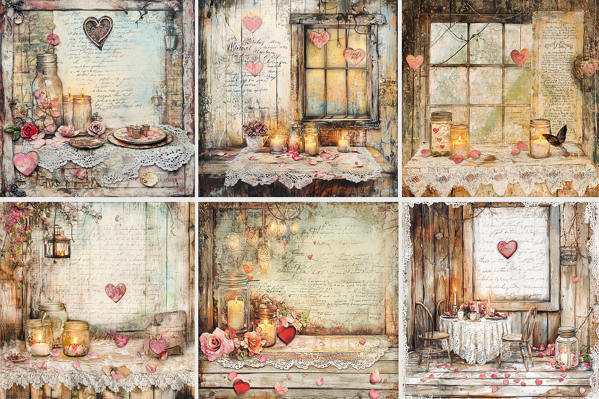 Valentine’s Dinner Proposal Scene, a Background Graphic by Printable Treasure (Photo 2 of 2)