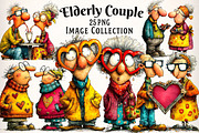 Quirky Valentine Elderly Couple Clip, an Illustration by Dream Creation (Thumbnail 1 of 6)