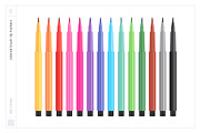 Vector Colored Markers, an Object Graphic by Side Project (Thumbnail 6 of 8)
