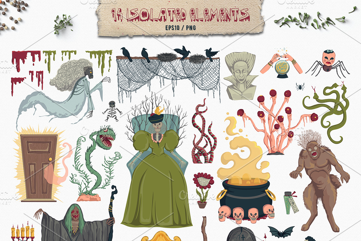 Creepy Halloween, a Decorative Illustration by kateja (Photo 3 of 11)