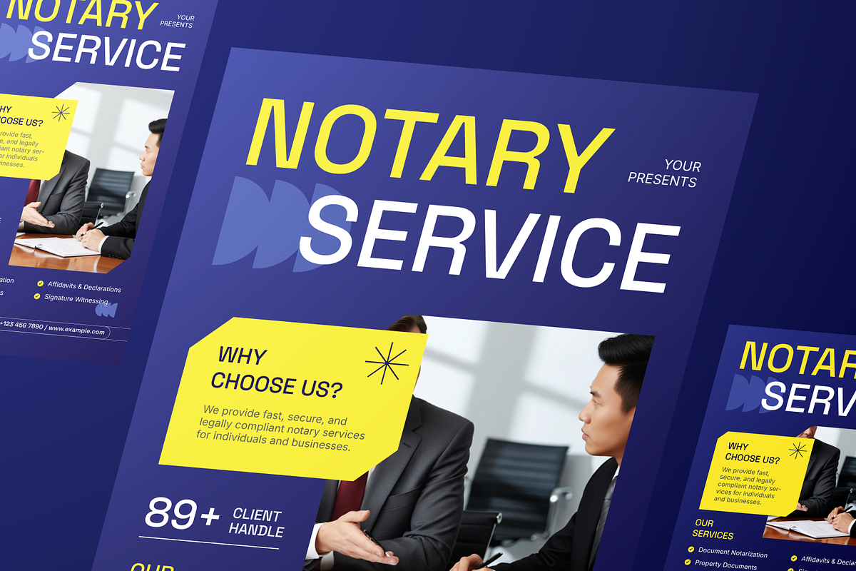 Notary Service Flyer Set, a Flyer Template by Annora Studio (Photo 3 of 6)