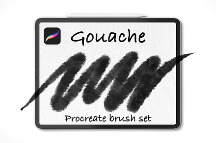 Gouache brushes for Procreate, a Brush Add-On by Art Sproot