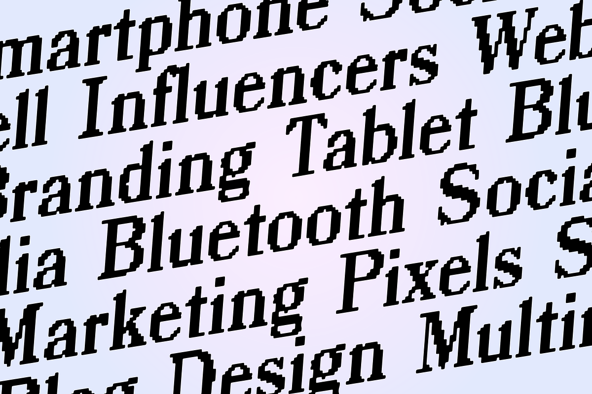 Digital Sunshine Pixelated Y2K Font, a Serif Font by Blush Font Co. (Photo 6 of 6)