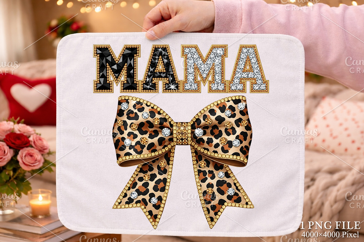 Leopard Bling Mama PNG, an Illustration by Canvas Craft (Photo 1 of 6)