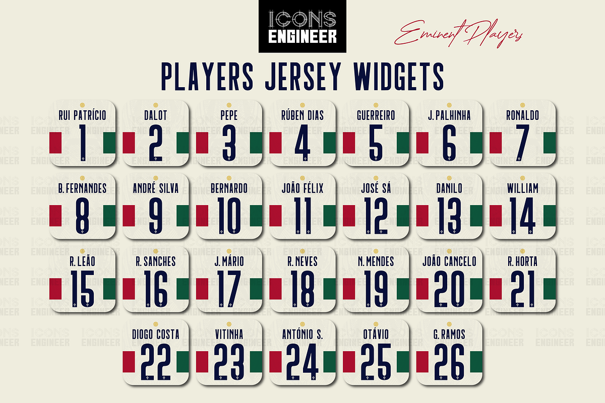 Portugal Theme Pack | Away Kit, an Icon by IconsEngineer (Photo 5 of 11)