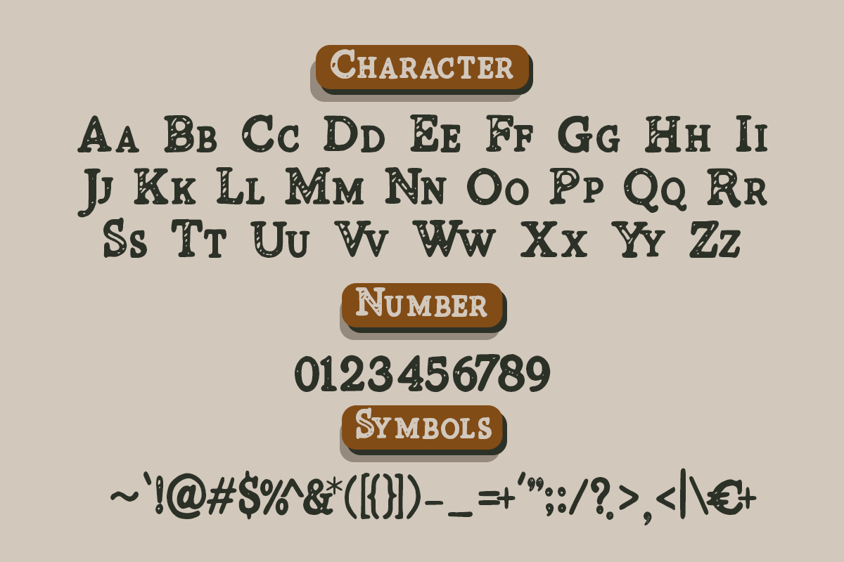 Chicaria - Vintage Display Font, a Slab Serif Font by Pandeka Studio (Photo 9 of 9)