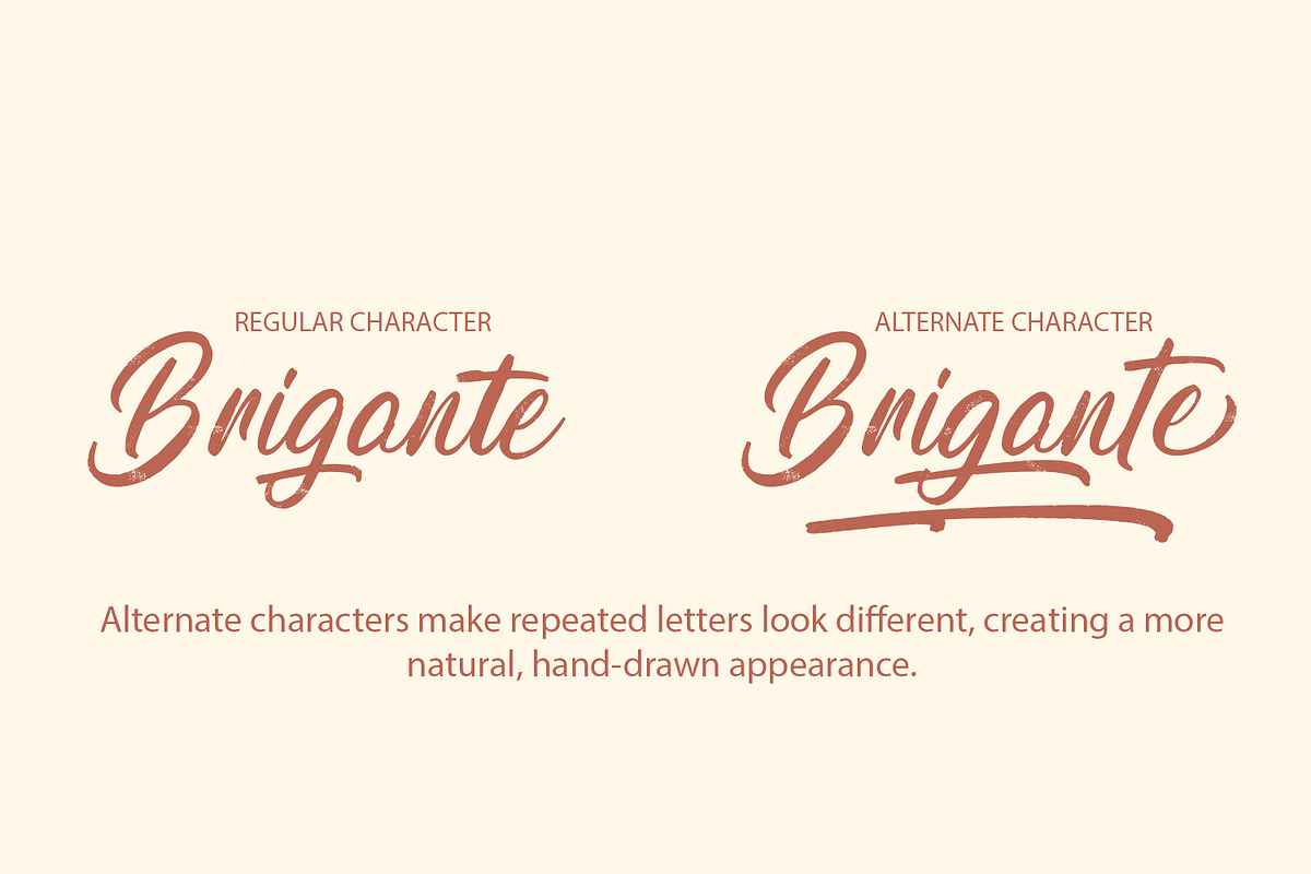 Brigante – Brush Script Font, a Handwritten Font by MERCI STUDIO (Photo 5 of 8)