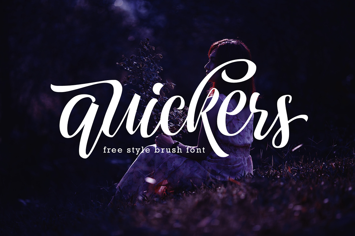 Quickers Typeface, a Script Font by Arterfak Project (Photo 1 of 13)