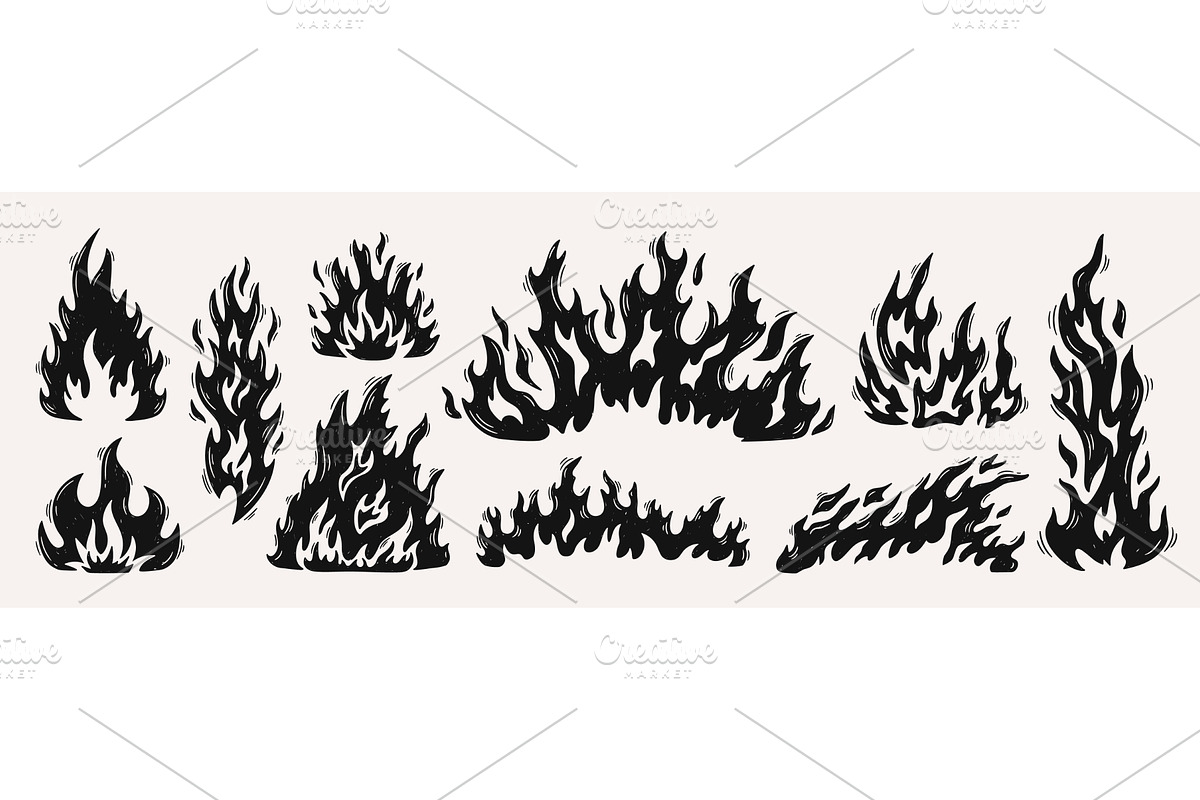 Fire burning flames with flame, an Object Illustration by winwin.art
