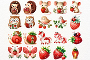Strawberry Fairy Garden Watercolor, a Person Illustration by Nicolle's Colorful Art (Thumbnail 2 of 6)