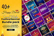 Happy Diwali Banner Bundle Pack, a Social Media Template by Creative Hatti (Thumbnail 1 of 7)