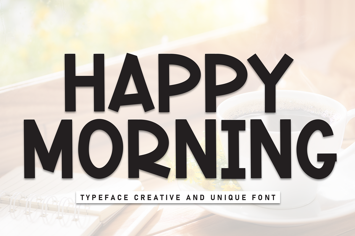 Happy Morning | Script Font, a Script Font by Scratchones (Photo 1 of 8)