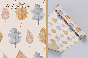 Pastel Autumn Pattern Elements