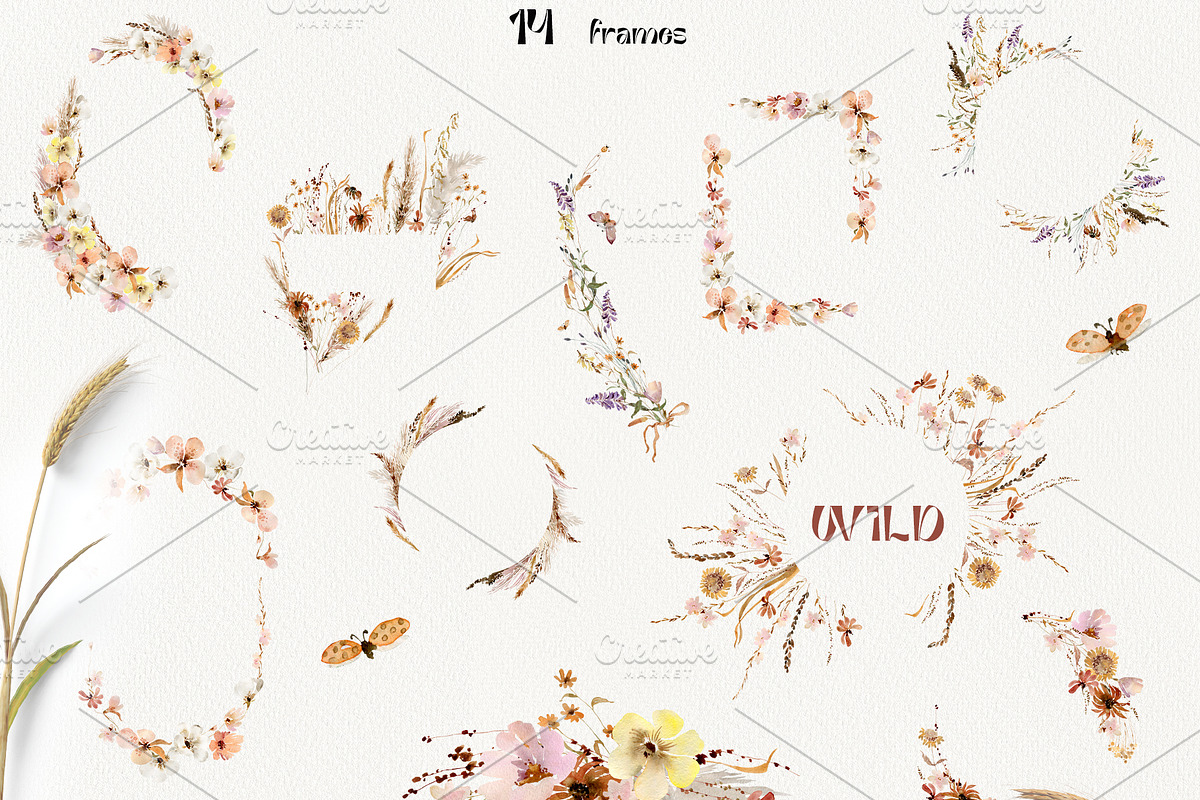 Watercolor Wildflowers Collection, a Decorative Illustration by TanyaOak (Photo 7 of 12)